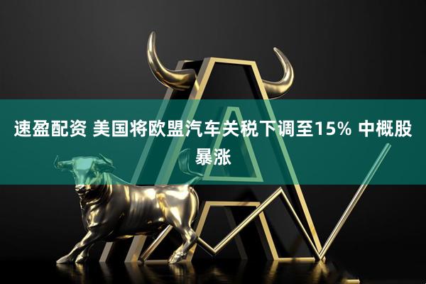 速盈配資 美國(guó)將歐盟汽車關(guān)稅下調(diào)至15% 中概股暴漲